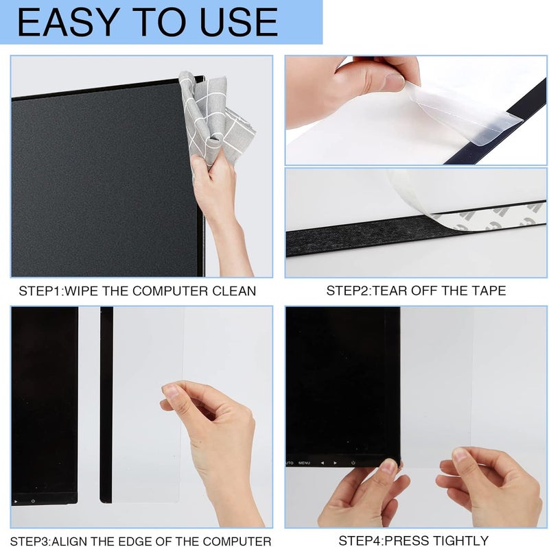taakcc Monitor Memo Board - Multifunction Computer Transparent Side Panel Creative Desktop Easy to Use Suitable for Home Office Left and Right (2pcs) - Image 5